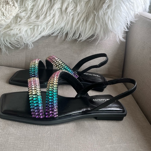 Vince Camuto Prizza Rainbow Rhinestone Sandals - Picture 3 of 4